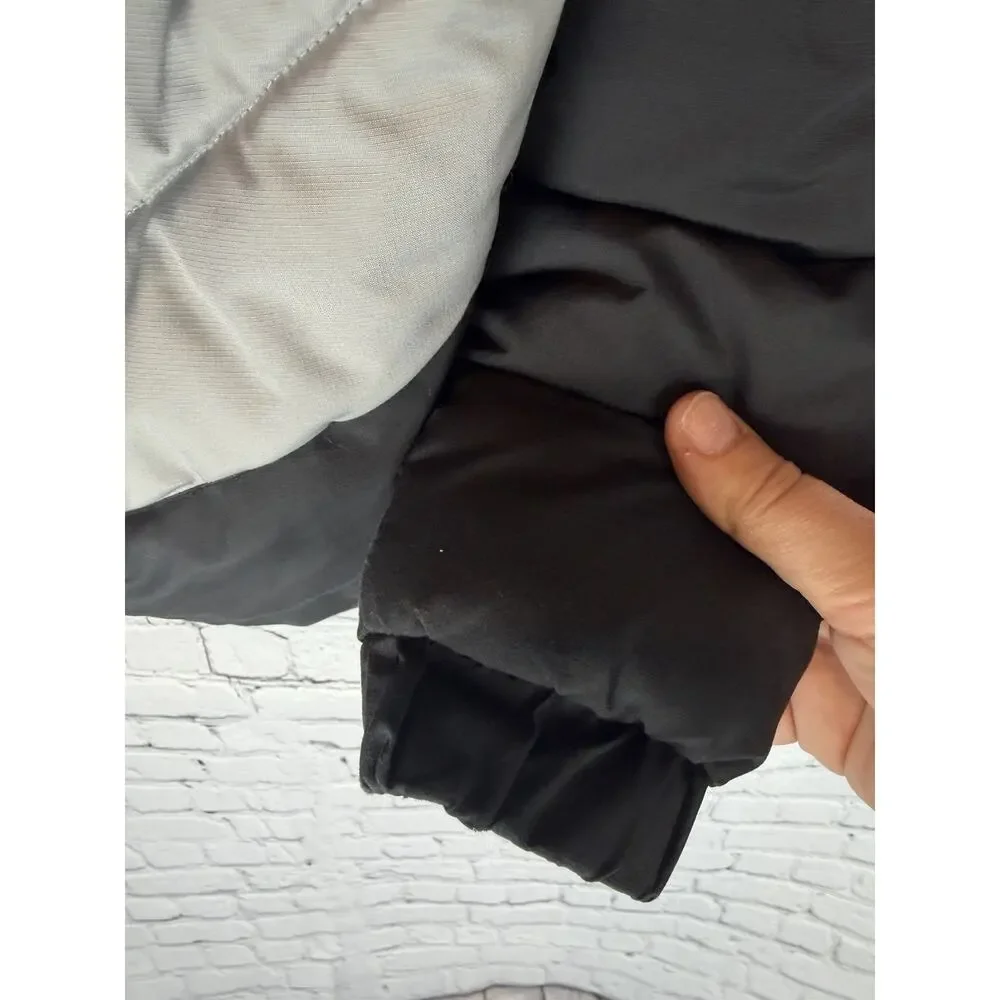 Toddler Boys Grey and Black Puffer Nike Throwback‎ Coat 4T Winter Swoosh